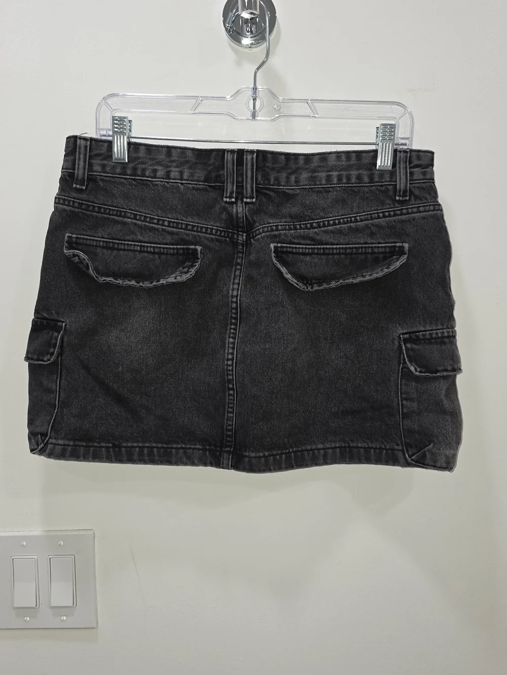 Zara Black Denim Mini Skirt